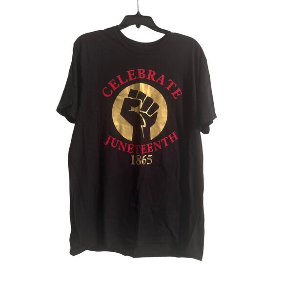 NWOT Gildan Men's Cut Celebrate Juneteenth 1865 T Shirt Size XL 46-48 - Picture 1 of 4